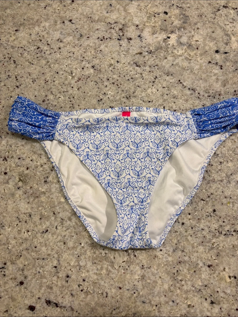 Victoria's Secret Blue and White Printed Bikini Set 3 pcs
